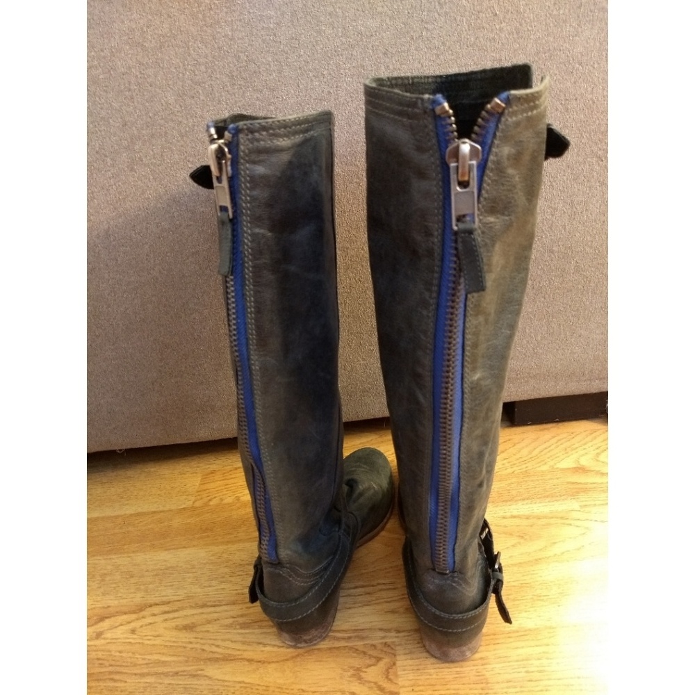 Steve Madden Black Leather Boots Roady